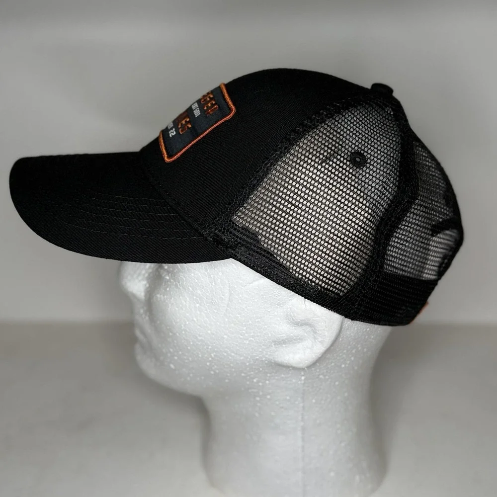 Traeger x Dickies Hat Cap Snap‎ Back Black Orange Trucker Mesh Patch BBQ Mens